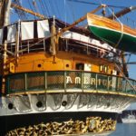 A bordo della nave-scuola Amerigo Vespucci